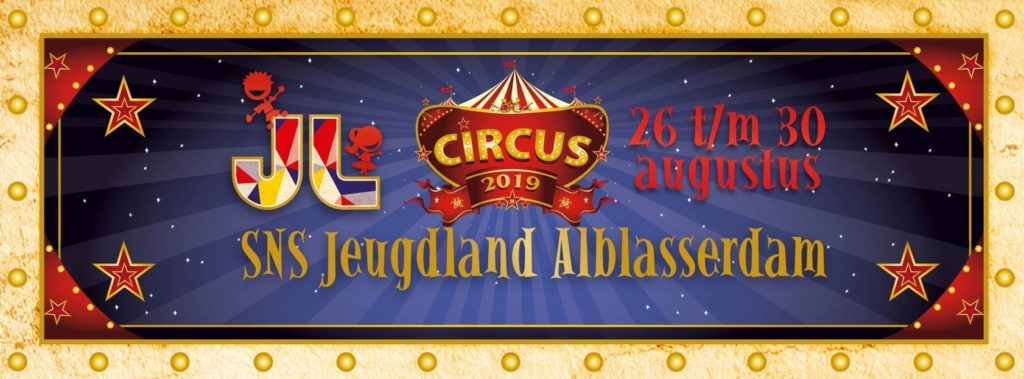 themabanner circus Jeugdland 2019
