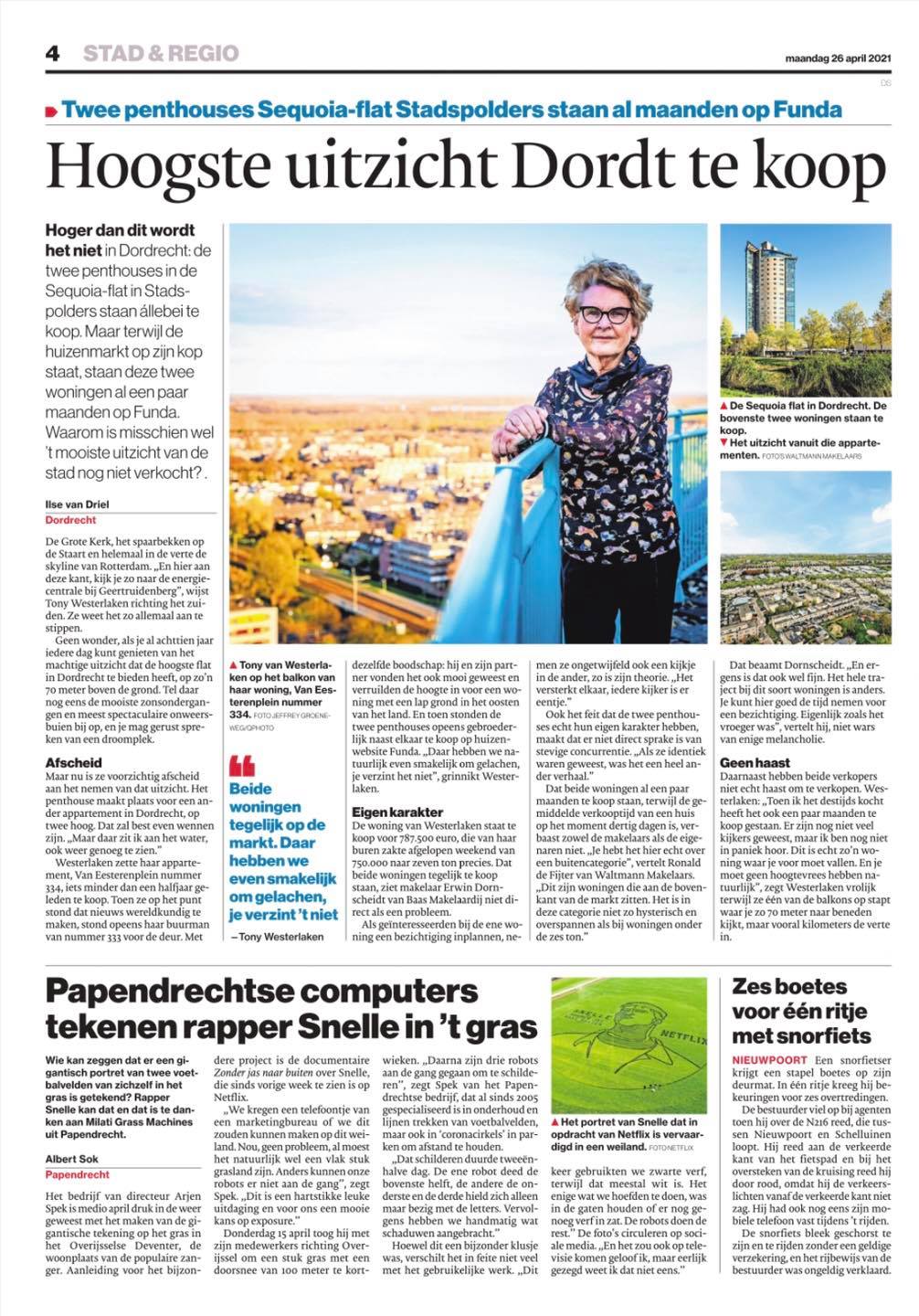 Screenshot van artikel AD